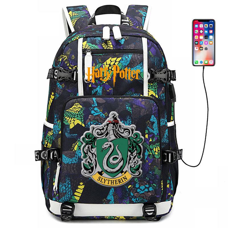 Magic School Usb Student School Bag Harry Potter Backpack Men'S And Women'S Casual Travel Bag