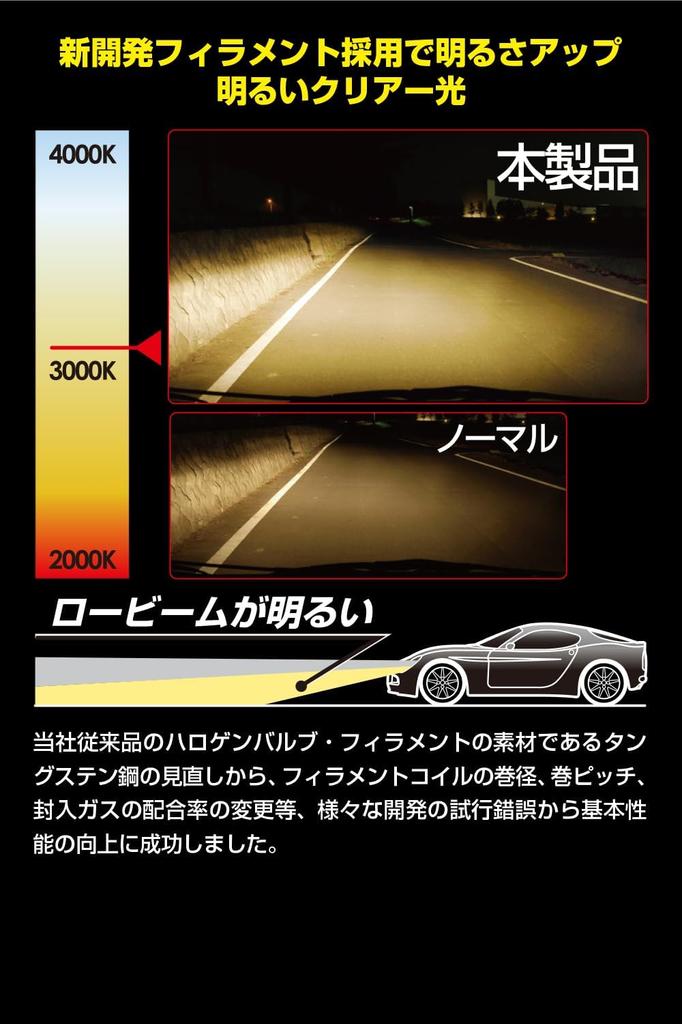 IPF Headlight Fog Lamp Halogen for Cars H4 3200K Genuine Color 12V 2 Pieces Compatible with Vehicle Inspection Bright Low Beam Resistant To All