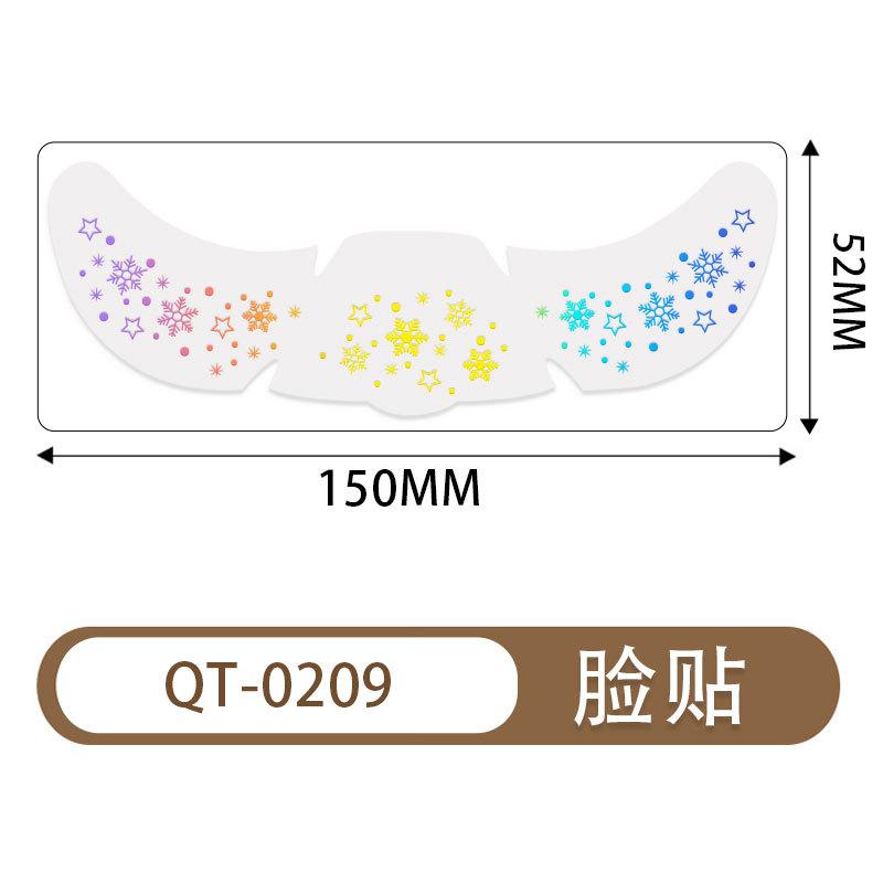 Christmas Tattoo Sticker Waterproof Temporary Simulated Freckle Makeup Sticker Laser Flash Face Sticker