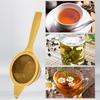 Stainless Steel Double Ear Tea Filter Easy Clean Flower/Long Handle Hanging Tea Strainer Reusable Fine Mesh