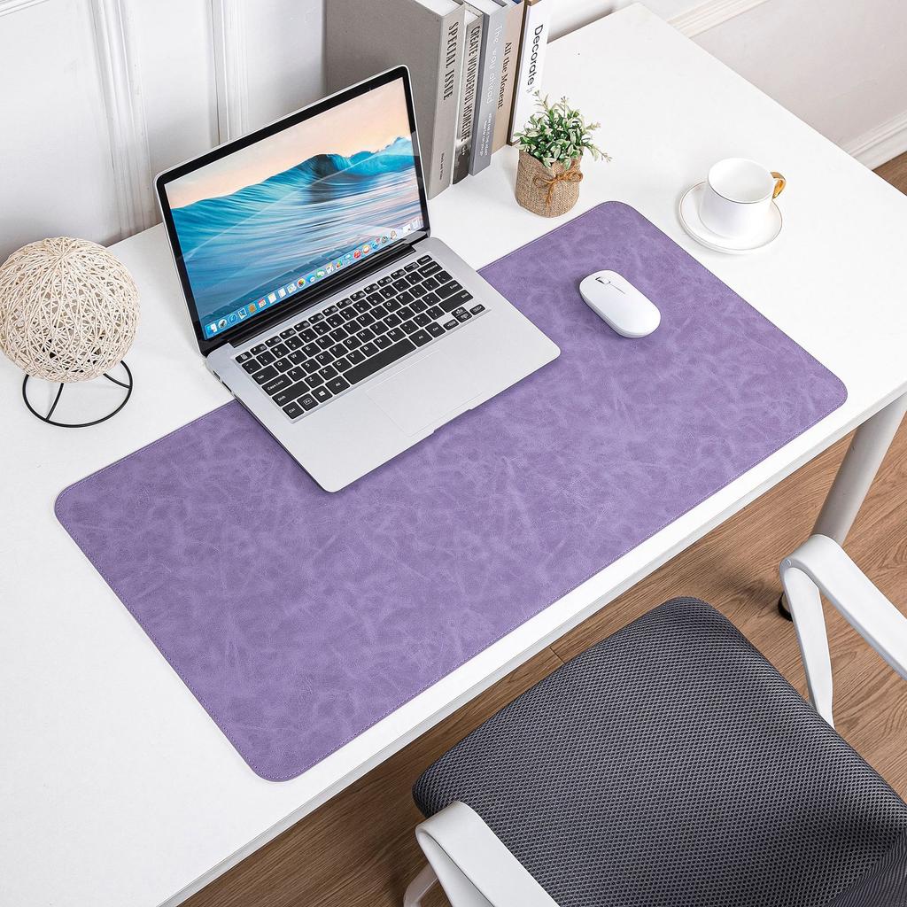 Waterproof PU Leather Mouse Pad Large Desk Mat Non Slip Gaming Mousepad Heat Resistant Table Protector for Office Home School Study Gaming Desk Mat