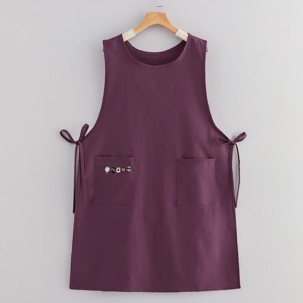 Polyester Long Vest Apron with Pockets Painting Apron New Pinafore Aprons  Kitchen Use
