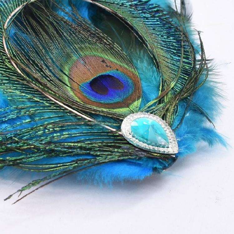Fashionable Peacocks Feathered Hair Accessory Fashionable Feathery Hairpin Hair Accessory for Celebration and Gatherings