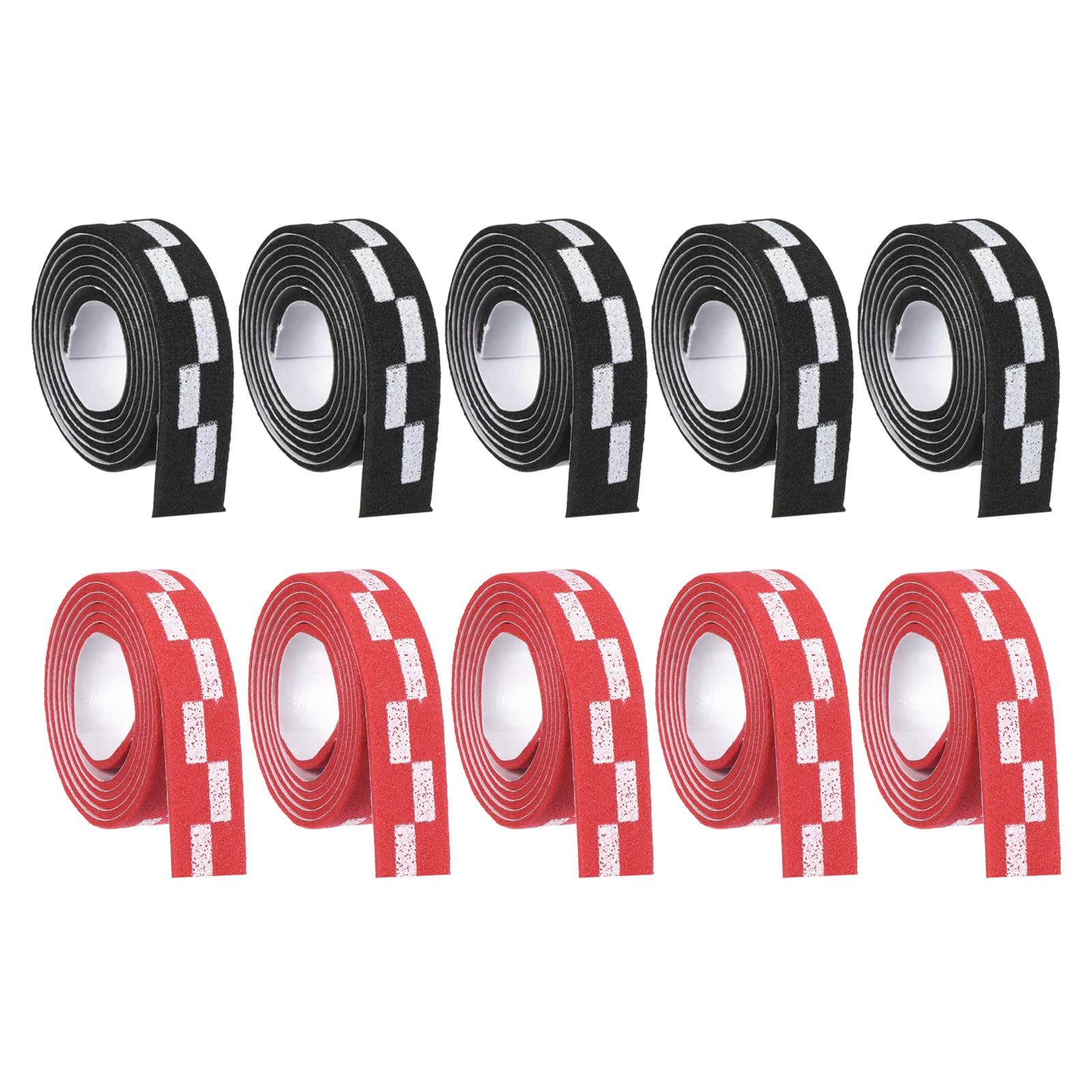 

PATIKIL 450mm Table Tennis Side Ping Pong Edge Tape with Rubber and Blade Edge Protection for Paddle Red and Black Tape, 10-Piece Set, Rackets,