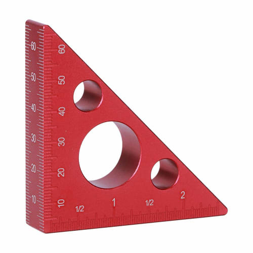 High-precision Aluminum Alloy Triangular Ruler for Woodworking Measurements