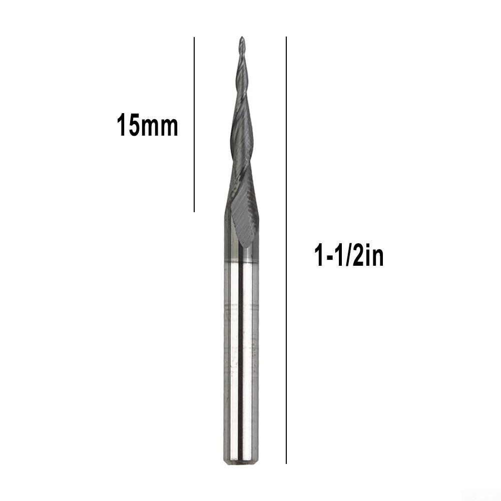 Metalworking End Mill CNC Tungsten Carbide R0.25-D1/8-TiAlN Cast steel