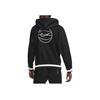Nike Dri-FIT Standard Issue Logo Vintage Pattern Printed Striped Color Block Quick-Dry Basketball Hoodie Men hoodies Black FB6931-010