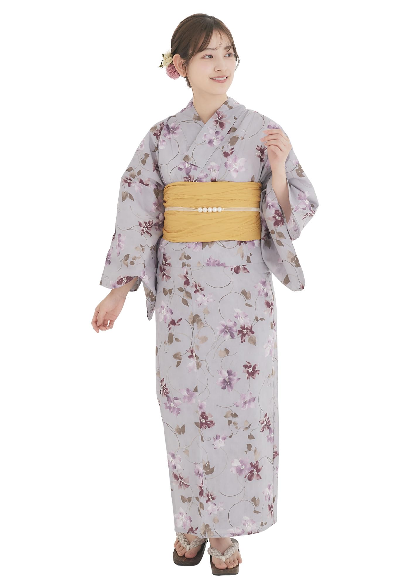 

yukata set 12 types 2 sizes M size L size Separate obi coordinated Heiko obi Elegant Beautiful Adult Yukata set [NISHIORI] Two-part women s 3-piece