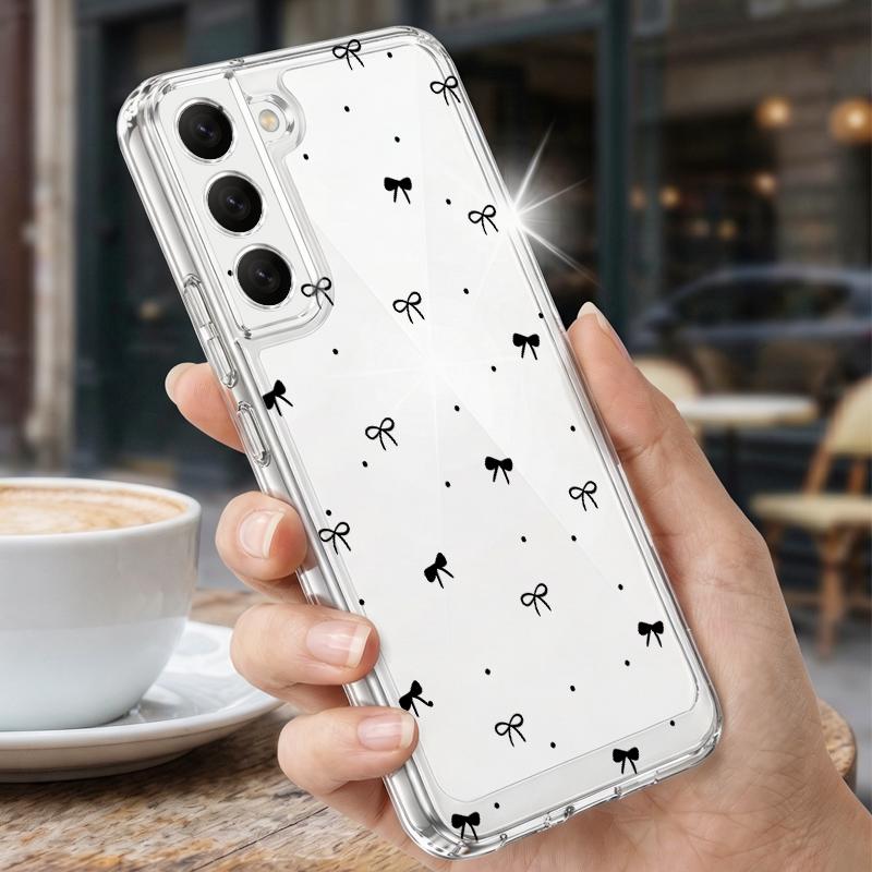 Silky Buwknots Print Case For Samsung A57 S26 Ultra A37 A17 A56 A36 A26 A16 A55 A35 A25 A15 A54 5G S21 FE S22 S23 S24 S25 Plus Clear TPU Soft Cover