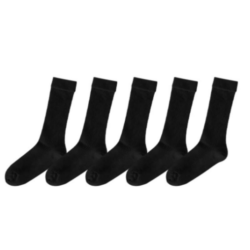 Made in Korea Ribbed Crew Socks 5-Pack