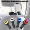 1pc Universal Car Headrest Hidden Hook with Mobile Phone Holder - Durable PVC Material, 2-in-1 Design for Wallets, Bags, and Phone Storage