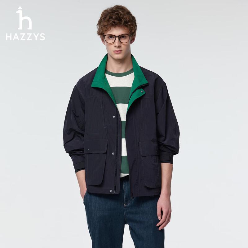 

HAZZYS Men s PHIZ Series Stand Collar Contrast Outdoor Jacket 2XL