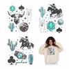 4Pcs 4 Styles Plastic Heat Transfer Film Logo Stickers Set for DIY T-Shirt Bags Hats Jackets Cattle 200x170~190mm 1pc/style