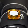 Přívěsek s oranžovým safírem Stříbro 925 Polštář 132,60 Ct Drahokamy CERTIFIKOVANÝ MY-401-K