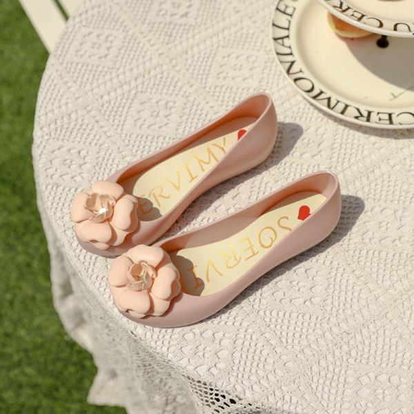 Fashion All-Match High Heels Jelly Shoes Open Toe 2025 Sandals Shallow Mouth Anti-Skid Peep New Girls Comfort Fashion Clear Scandals Flo