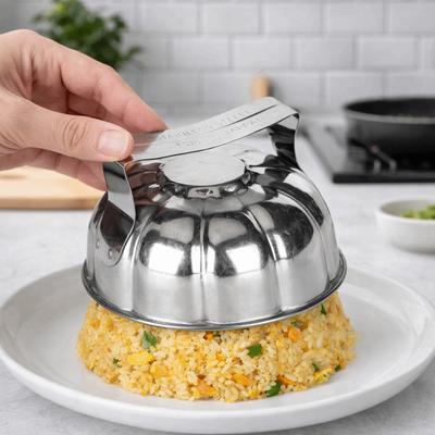 Stainless Steel Fried Rice Press Mold Papaya Shape Flower Shape Rice Ball Mold Non-Stick Sushi Mold Dish Decoration