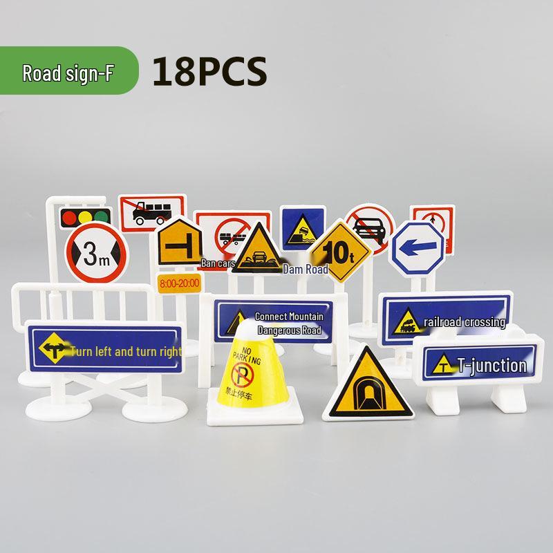 Children's City Traffic Play Mat with Small Alloy Cars - 130x100