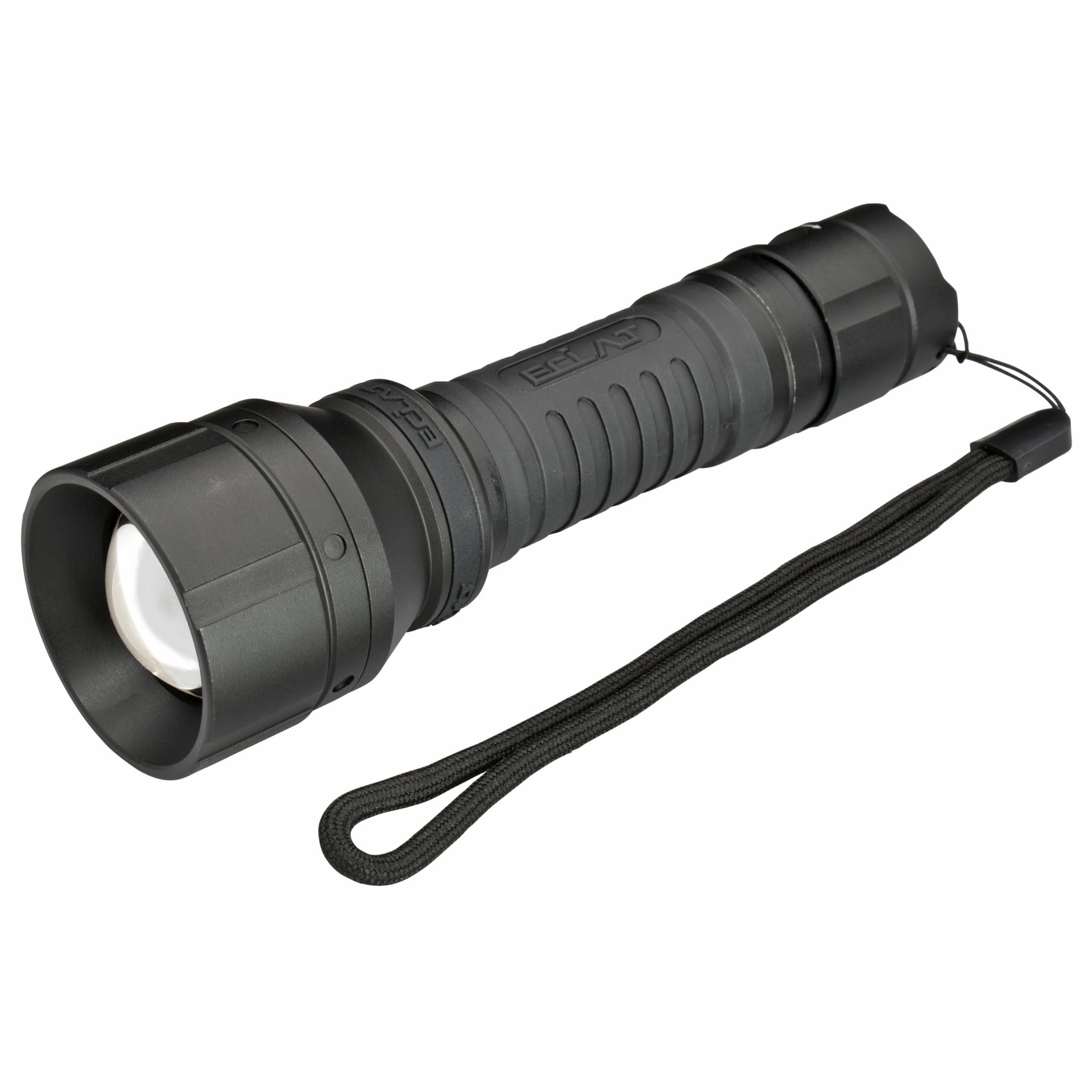 

OHM ECLAT Zoomable Flashlight with Rubber USB 900 Grip, Rechargeable, Lumens, LHA-ZC90A7 (Product Code 08-0937) чёрный