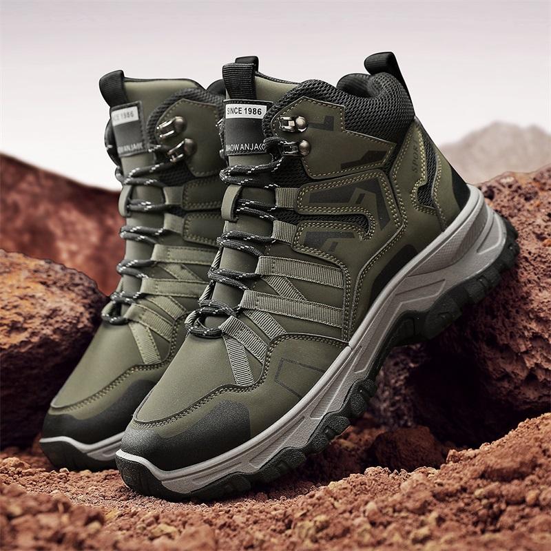 Men Hiking Shoes Outdoor Trekking Sports Climbing Camping Boots Non-Slip Waterproof Walking Jogging Trainers Sneakers Work Shoes