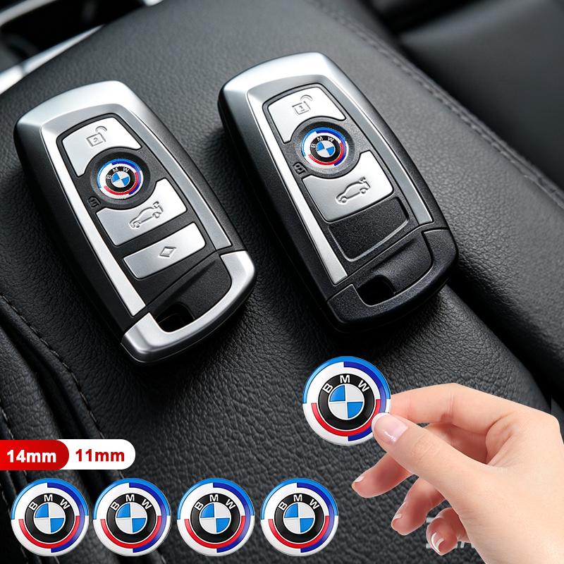 BBKP7 11mm 14mm 5/10pcs Car Remote Key Emblem Sticker For BMW 50th Anniversary M Power I3 G08 F15 F16 G20 E34 F94 F95 G30 G11 G12 E36