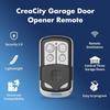 Universal Garage Door Opener Remote 4 Channels RF433MHz Remote Control Keychain Clone Fixed Learn Rolling Code
