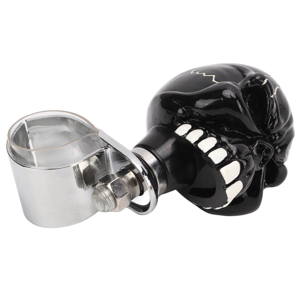 Steering Wheel Spinner Knob Skull Shape Universal Power Handle for Cars Trucks Tractors BoatsBlack
