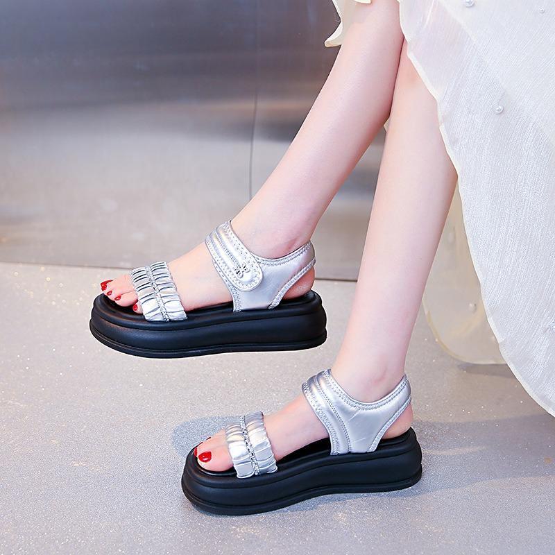 Fashion Summer Woman Sandals 2025 Platform Roman Sandal Outdoor Anti Slip Height Increasing Beach Sandal Party Casual Sandalias De Mujer
