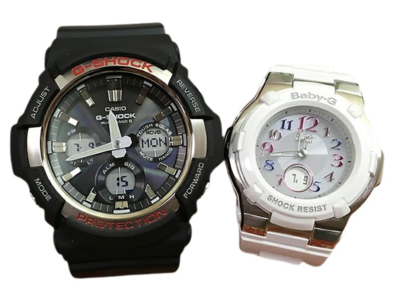 

[Casio] CASIO Pair Watch G-SHOCK G-Shock BABY-G Baby G Ana-Digi Radio Solar Genuine Pair Case Set of 2 GAW-100-1AJF BGA-1100GR-7BJF Watch