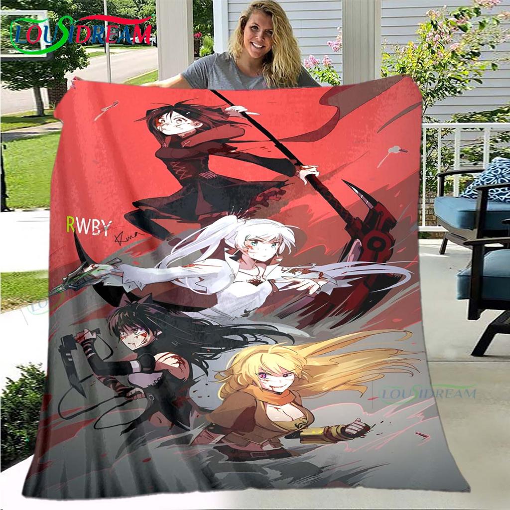 3D Fashion Cartoon R-RWBY Four Seasons Blanket Sofa Cover Travel Bed Plush Blanket Travel Office Break Blanket Gift