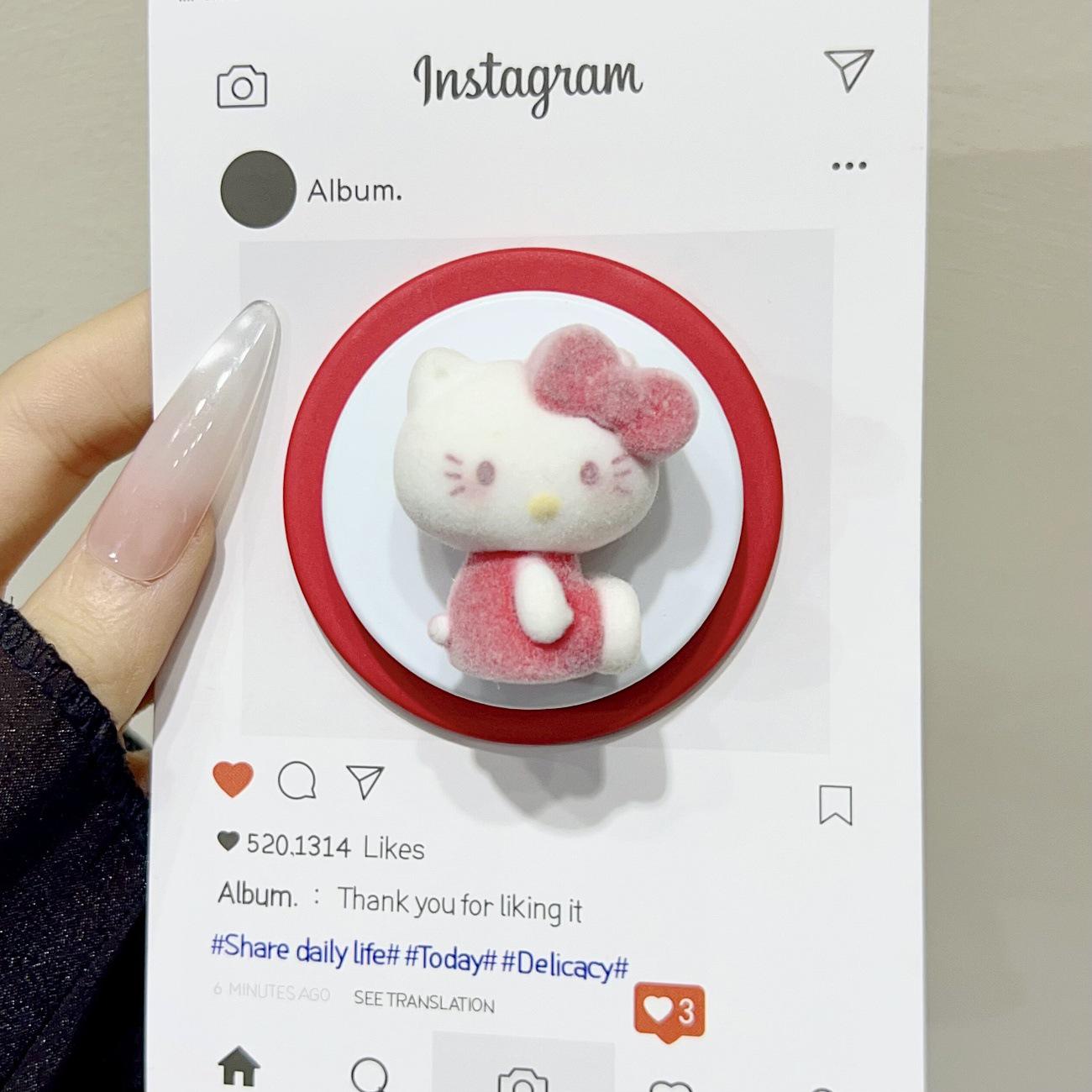 

Flocked Red Kitty Cat MagSafe Magnetic Phone Holder - Retractable, Foldable, Strong Air Cushion Design