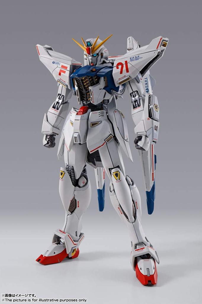 TAMASHII NATIONS METAL BUILD Mobile Suit Gundam F91 Gundam F91 CHRONICLE WHITE Ver. Ca.. 170 mm große, bewegliche Figur aus ABS, PVC und Druckguss, bemalt