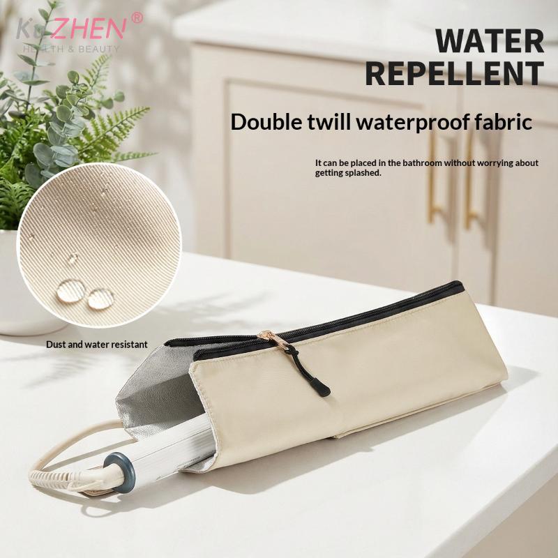 2-In-1 Heat-Resistant Pad And Storage Bag For Hair Curling Irons For Styling Equipped With Zipper Suspension Suitable For Desk