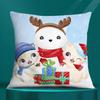 Square Pillowcase, Christmas Gift, Santa Car Supplies, Office Supplies, Living Room Sofa Cushion Cover,  Home Decoration.