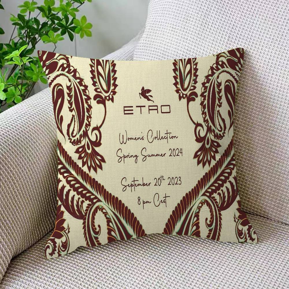 Brand E-Etro Fashion Luxury Personalized Pillow Dust Cover Bedroom Kids Party Decoration Pillowcase Birthday Children Gift