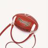 New American football/rugby ball handbag, creative, fashionable, unique, cute, lightweight crossbody bag, commuting, high-end, everyday, versatile.