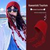Kawanishi Women's Handmade Wool Beanie with Tassel and Ear Protection