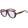 Premium retro versatile oval street sunglasses European and American trend outdoor sunscreen fashionable personalized sunglasses