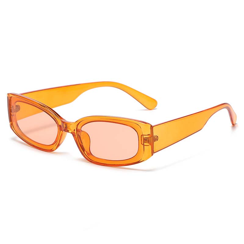 Rectangle Sunglasses Women Luxury Small Frame Glasses for Men Vintage Square Cat Eye Jelly Color Oculos De Sol Feminino
