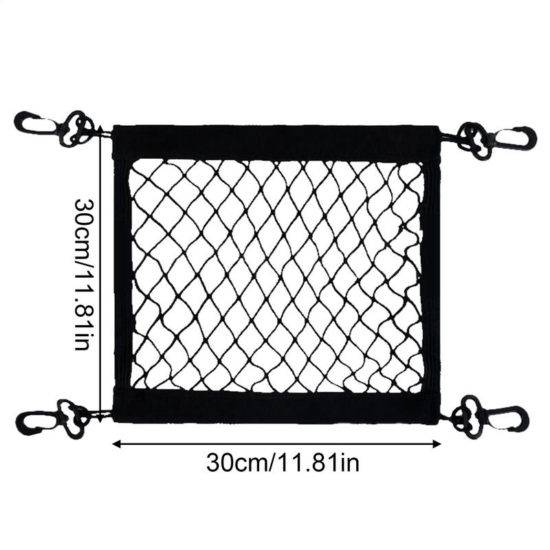 Rete da Moto per Bagagli 30x30cm Rete Alta Elasticità per Moto per Custodia Casco Rete da Bagaglio Rotante con 4 Ganci