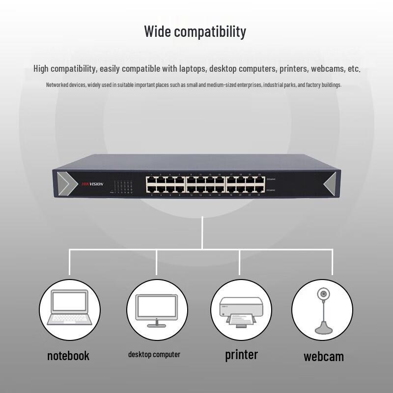 

Hikvision 24-Port Gigabit Unmanaged Ethernet Switch