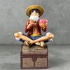 Cartoon One Piece Anime Figure Flag Cake Luffy Figures Three Brothers Series Collection Model Christmas Toy Gift