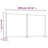 VidaXL Cloison de Séparation 2 Panneaux Séparateur de Pièce Pliable Diviseur Écran d'Intimité Paravent Décoration Salon 350276