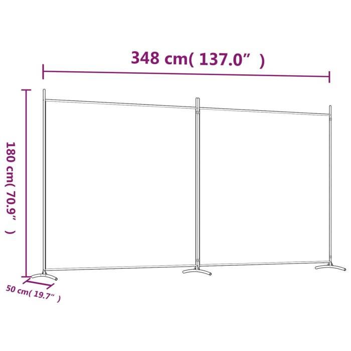 VidaXL Cloison de Séparation 2 Panneaux Séparateur de Pièce Pliable Diviseur Écran d'Intimité Paravent Décoration Salon 350276