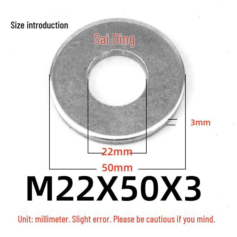 GB96 Zinc-Plated Iron Flat Washer 4.8 Grade, Oversized and Thickened with Hole