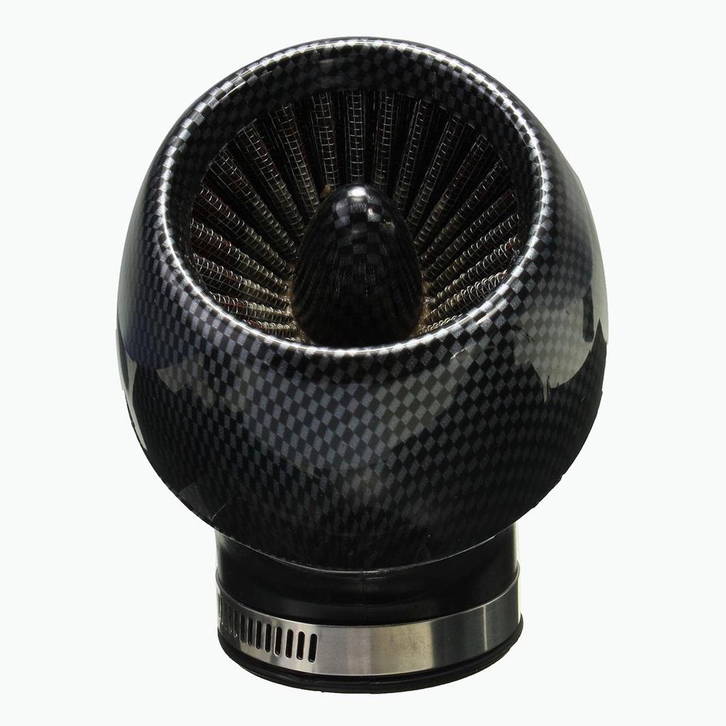 48mm Pitbike Air Filter Carbon Fibre Performance High flow Jetcone Style Angled Neck