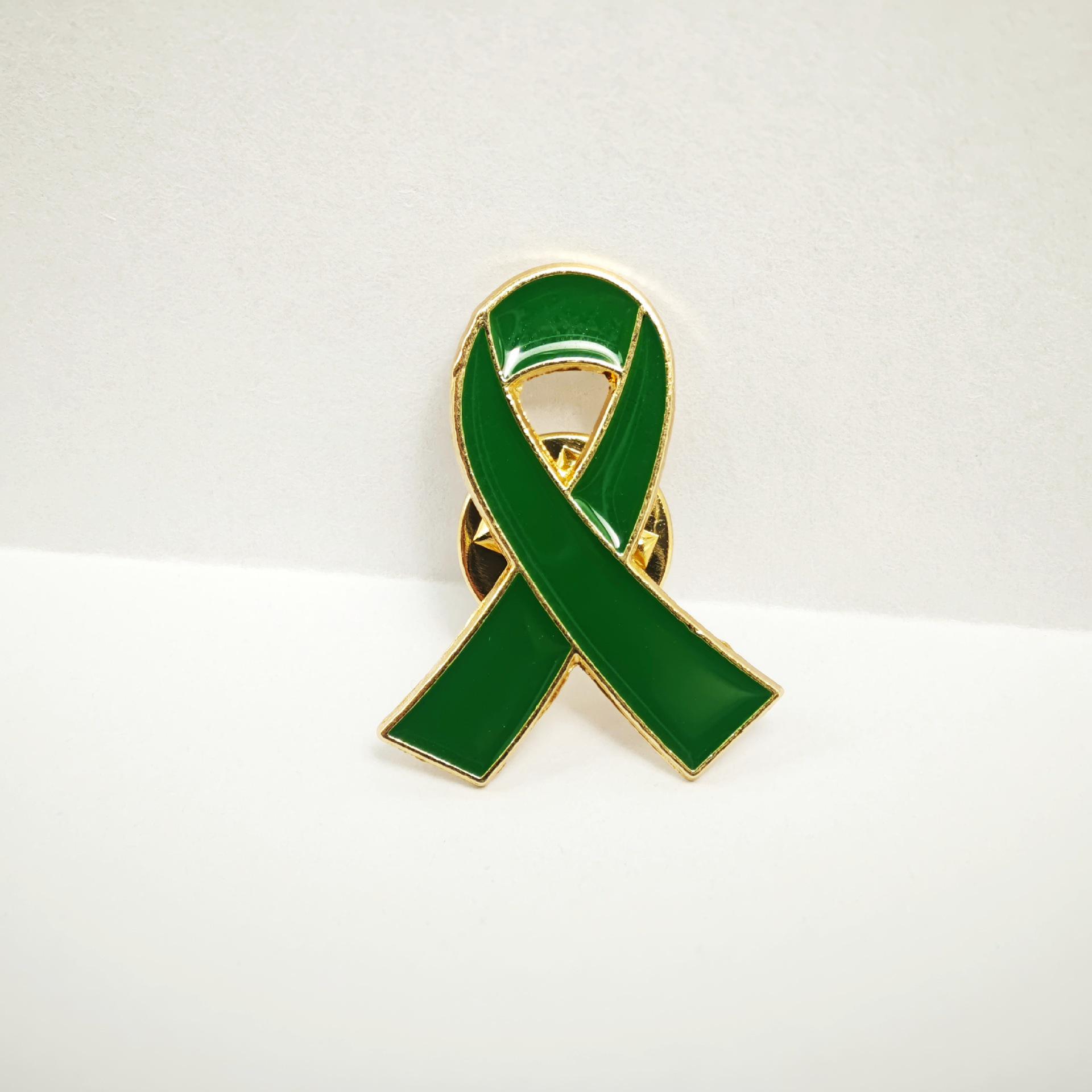 

Heart Red Ribbon Brooch: AIDS/HIV Awareness Symbol