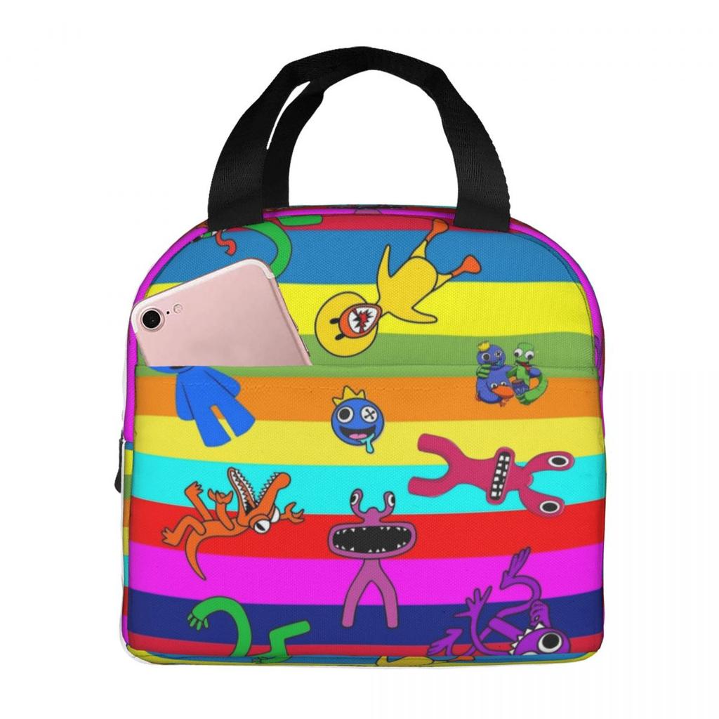 Super Colorful R-Rainbowed Friend Insulated Lunch Bag Tablet Gamer Food Container Portable Thermal Cooler Lunch Boxes For Picnic