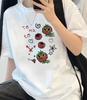 Neues Europäisches Und Amerikanisches Stil Gedrucktes Bequemes Und Atmungsaktives Rundhals Reines Baumwoll-T-Shirt Geeignet Für Sowohl Unisex Als Auch Unisex
