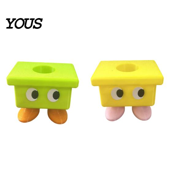 Toothbrush Holder For Countertop 3D Printed Cartoon Stool Holder, Waterproof Moisture-Proof Cute Bathroom Decor Stand Compact Storage