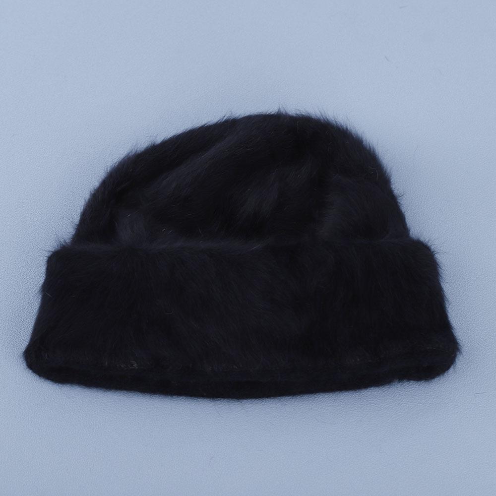 Rabbit hair Beanies hat for women autumn and winter plush cute head cap cold resistant warm furry hat